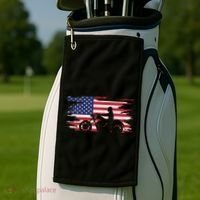 American Flag Motorcycle Apparel Motorcycle Golf Towel thumb 2