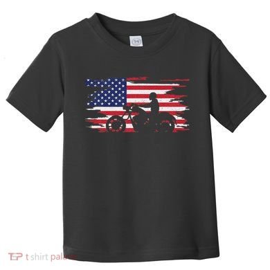 American Flag Motorcycle Apparel Motorcycle Toddler T-Shirt