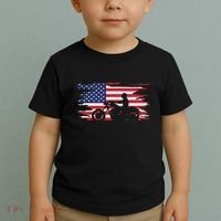 American Flag Motorcycle Apparel Motorcycle Toddler T-Shirt thumb 2