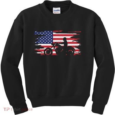 American Flag Motorcycle Apparel Motorcycle Kids Sweatshirt