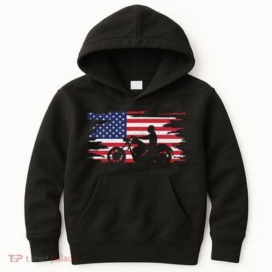 American Flag Motorcycle Apparel Motorcycle Kids Hoodie