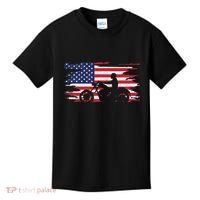 American Flag Motorcycle Apparel Motorcycle Kids T-Shirt thumb 0