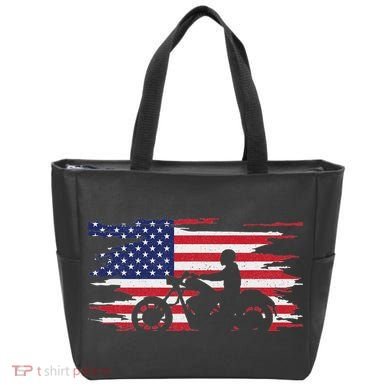 American Flag Motorcycle Apparel Motorcycle Tote Bag