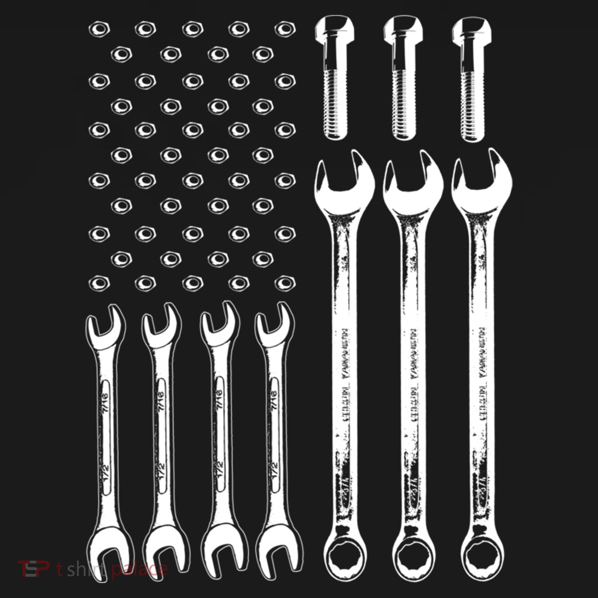 American Flag Mechanic Patriotic Wrench Repair Funny Gift Women's Hoodie
