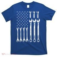American Flag Mechanic Patriotic Wrench Repair Funny Gift T-Shirt thumb 0