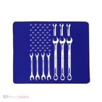 American Flag Mechanic Patriotic Wrench Repair Funny Gift Mousepad thumb 0