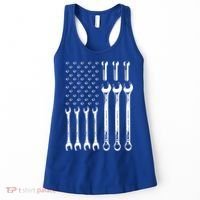 American Flag Mechanic Patriotic Wrench Repair Funny Gift Women's Tank Top thumb 0