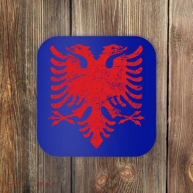 Albanian Flag Meaningful Gift Red Eagle Albania Cool Gift Cool Gift Coaster