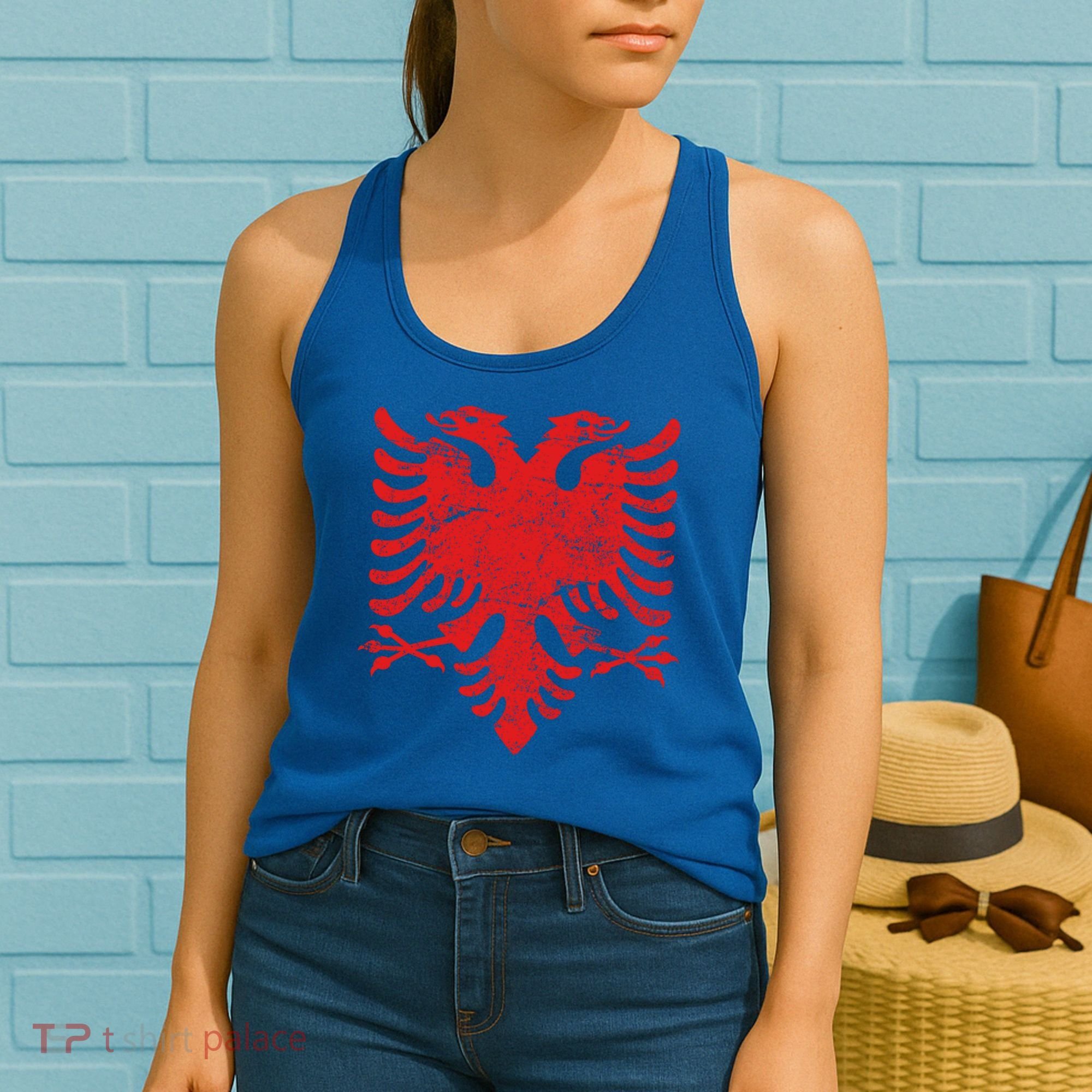 Albanian Flag Meaningful Gift Red Eagle Albania Cool Gift Cool Gift Women's Tank Top