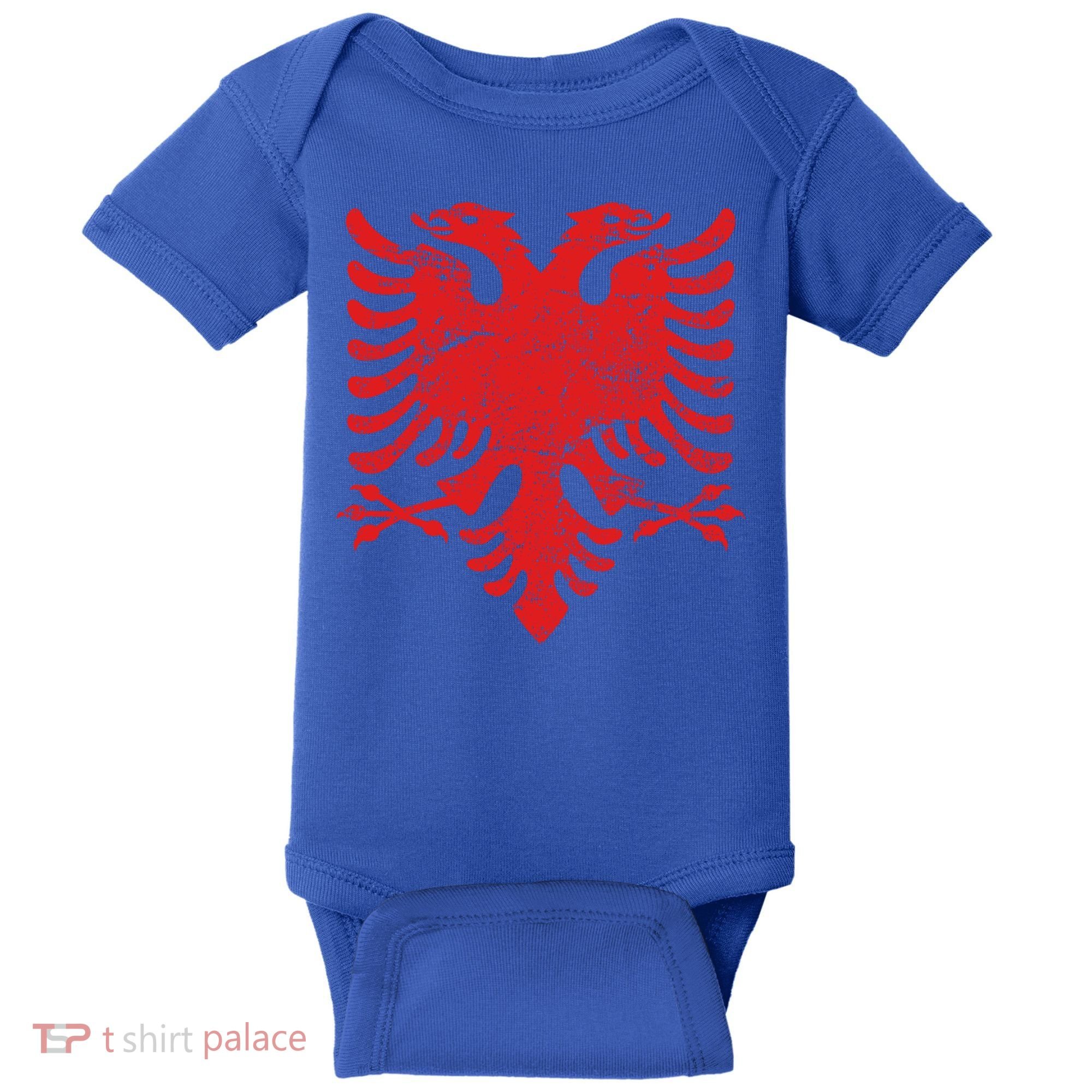 Albanian Flag Meaningful Gift Red Eagle Albania Cool Gift Cool Gift Baby Bodysuit
