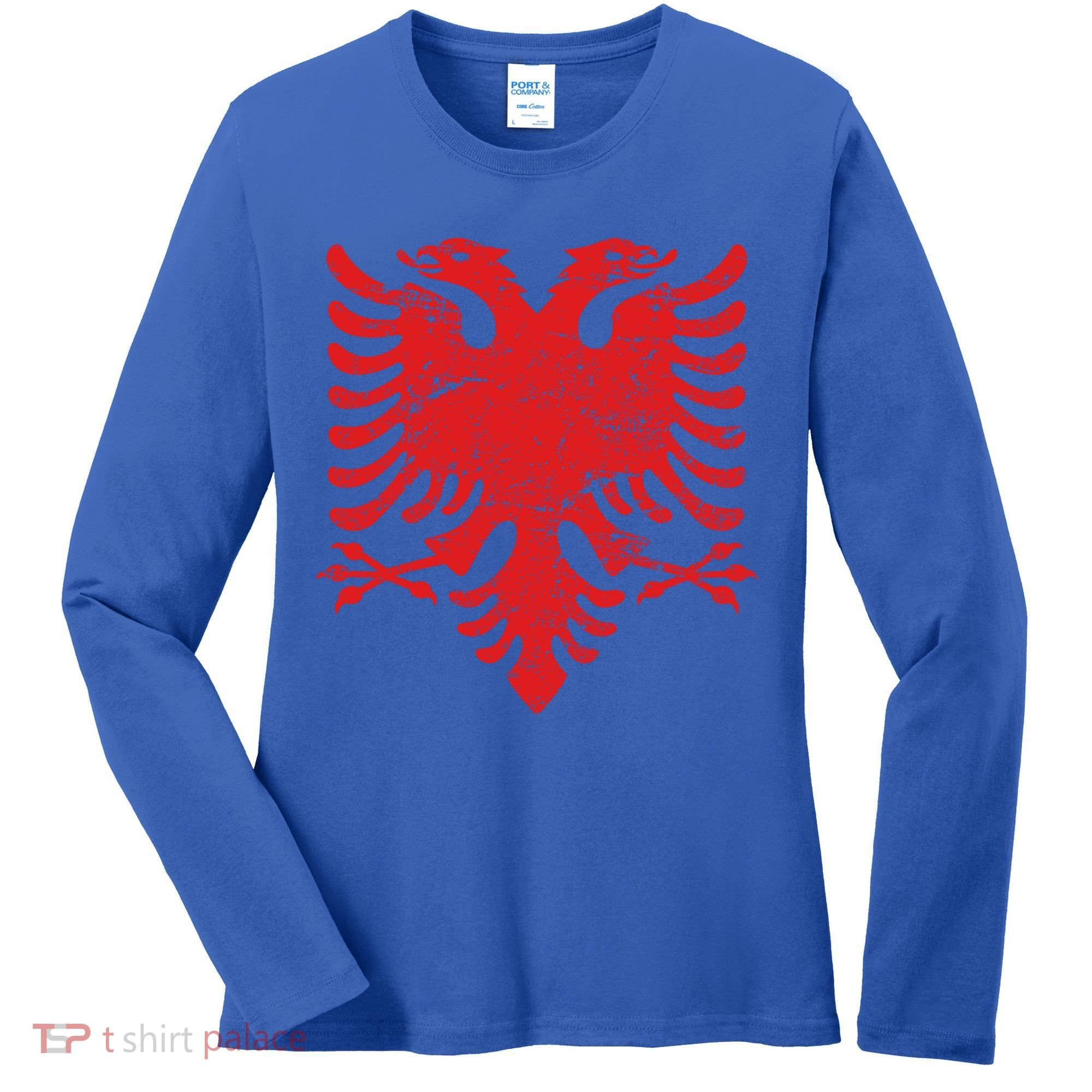 Albanian Flag Meaningful Gift Red Eagle Albania Cool Gift Cool Gift Women's Long Sleeve Shirt