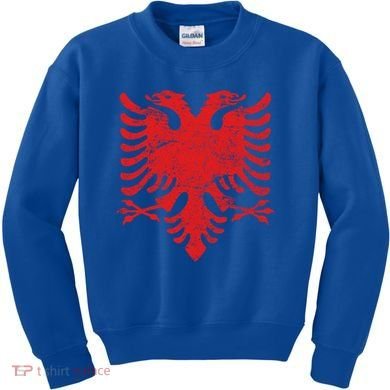 Albanian Flag Meaningful Gift Red Eagle Albania Cool Gift Cool Gift Kids Sweatshirt