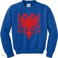 Albanian Flag Meaningful Gift Red Eagle Albania Cool Gift Cool Gift Kids Sweatshirt thumb 0