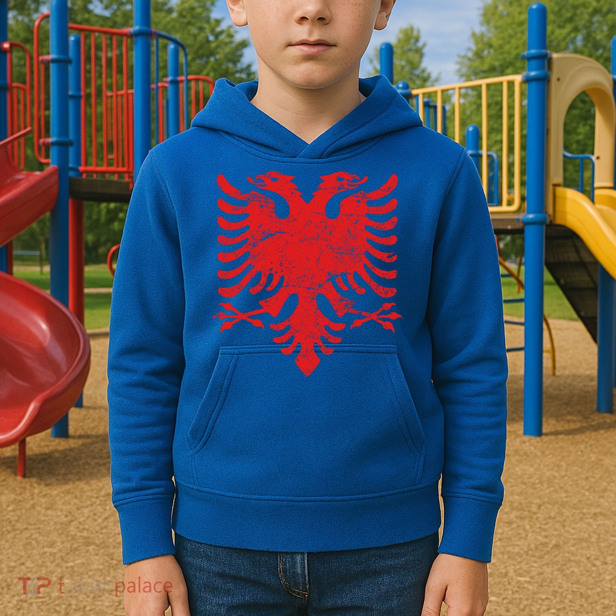 Albanian Flag Meaningful Gift Red Eagle Albania Cool Gift Cool Gift Kids Hoodie