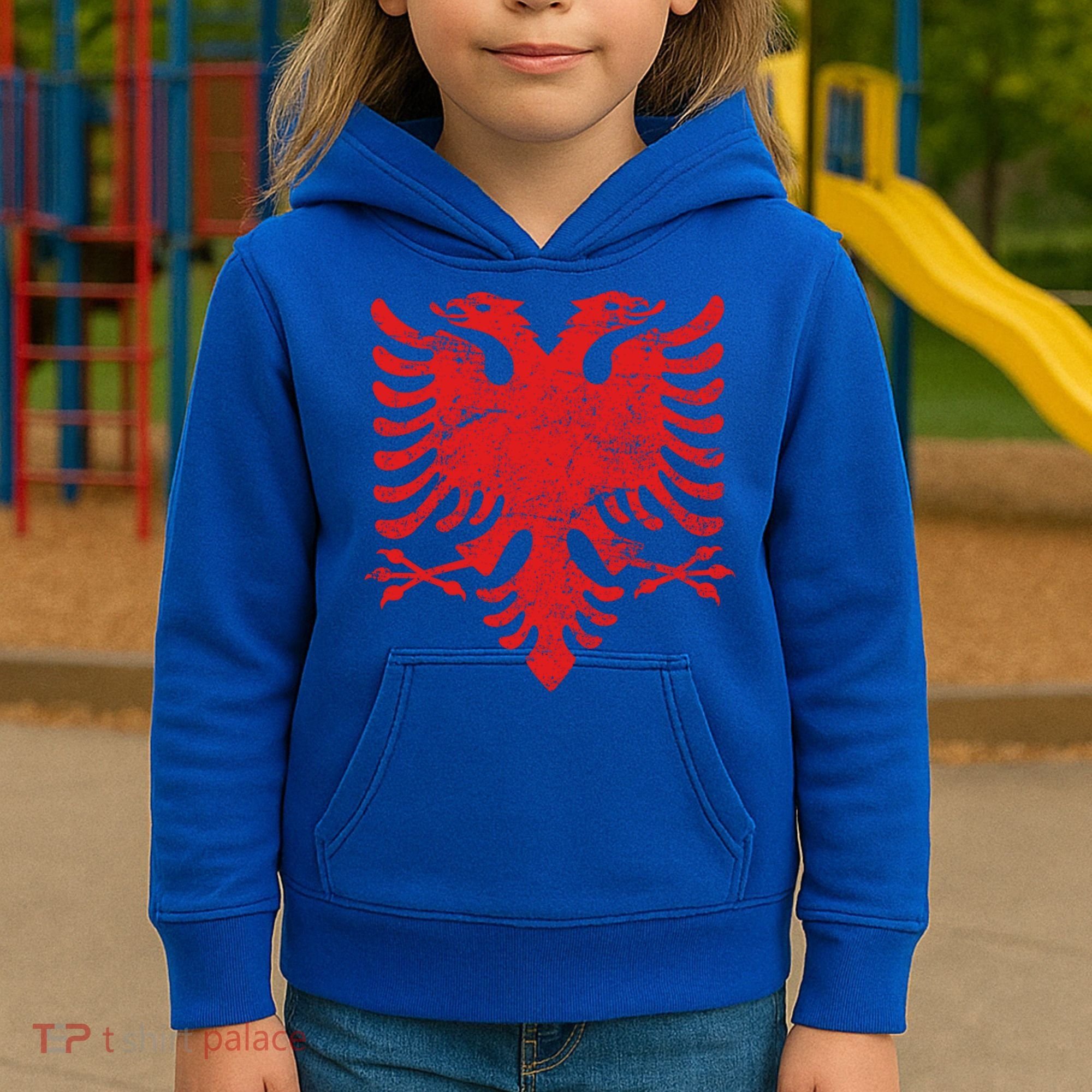 Albanian Flag Meaningful Gift Red Eagle Albania Cool Gift Cool Gift Kids Hoodie