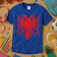 Albanian Flag Meaningful Gift Red Eagle Albania Cool Gift Cool Gift Kids T-Shirt thumb 3