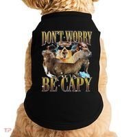 Animals Funny Meme DonT Worry Be Capy Capybara Moon Feral Doggie Tank thumb 0