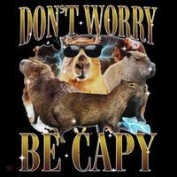 Animals Funny Meme DonT Worry Be Capy Capybara Moon Feral Coffee Mug thumb 5