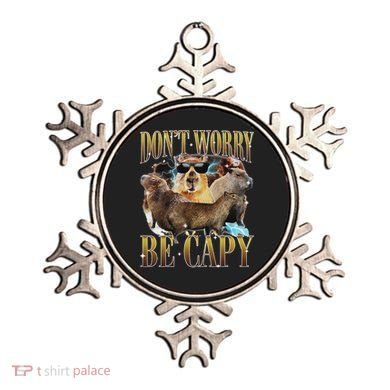 Animals Funny Meme DonT Worry Be Capy Capybara Moon Feral Ornament