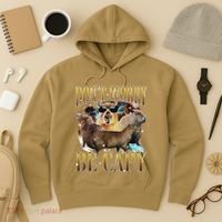 Animals Funny Meme DonT Worry Be Capy Capybara Moon Feral Hoodie thumb 3