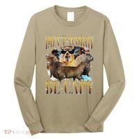 Animals Funny Meme DonT Worry Be Capy Capybara Moon Feral Long Sleeve Shirt thumb 0