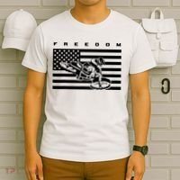 American Flag Motocross Apparel Motocross Dirt Bike T-Shirt thumb 6