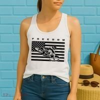 American Flag Motocross Apparel Motocross Dirt Bike Women's Tank Top thumb 2