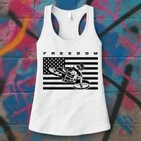 American Flag Motocross Apparel Motocross Dirt Bike Women's Tank Top thumb 3