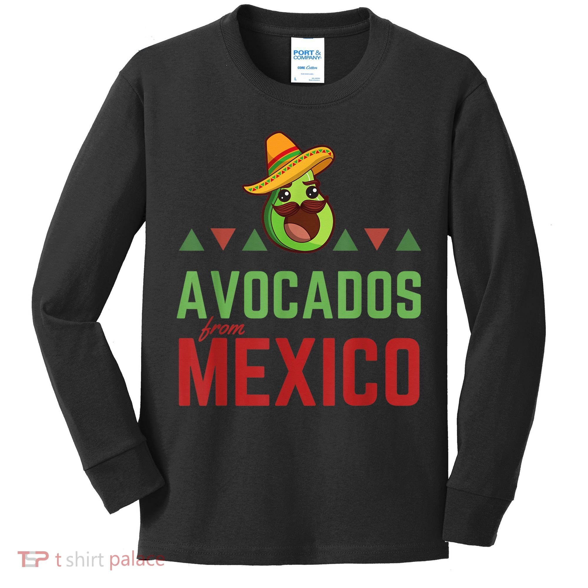 Avocados from Mexico - Mexican Day flag - Avocado Costume Kids Long Sleeve Shirt