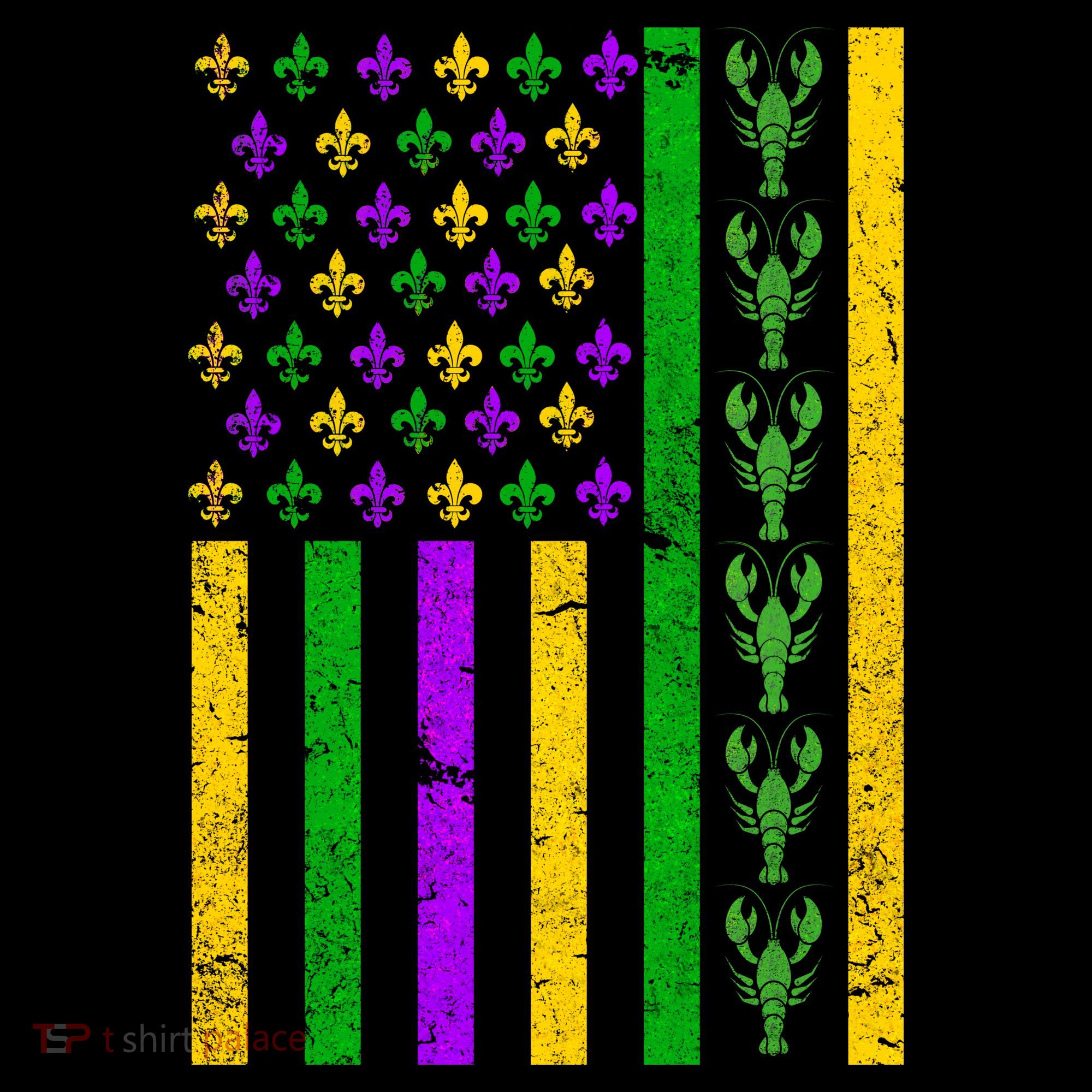American Flag Mardi Gras Tshirt Mardi Gras Crawfish Coffee Mug