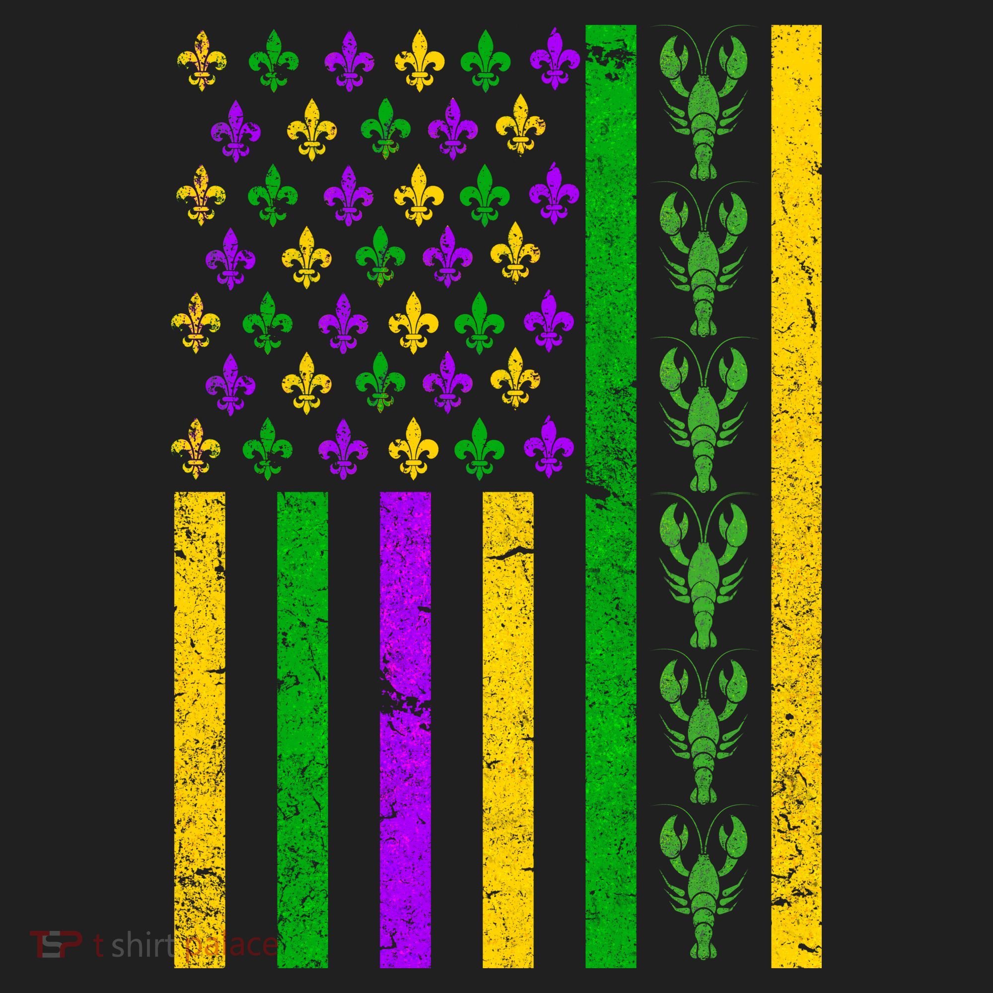 American Flag Mardi Gras Tshirt Mardi Gras Crawfish Tumbler