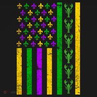 American Flag Mardi Gras Tshirt Mardi Gras Crawfish Ornament thumb 1