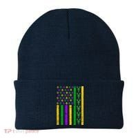 American Flag Mardi Gras Tshirt Mardi Gras Crawfish Beanie thumb 0