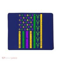 American Flag Mardi Gras Tshirt Mardi Gras Crawfish Mousepad thumb 0