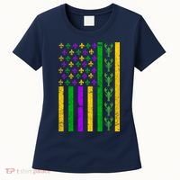 American Flag Mardi Gras Tshirt Mardi Gras Crawfish Women's T-Shirt thumb 0
