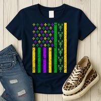 American Flag Mardi Gras Tshirt Mardi Gras Crawfish Women's T-Shirt thumb 3