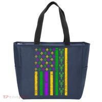 American Flag Mardi Gras Tshirt Mardi Gras Crawfish Tote Bag thumb 0