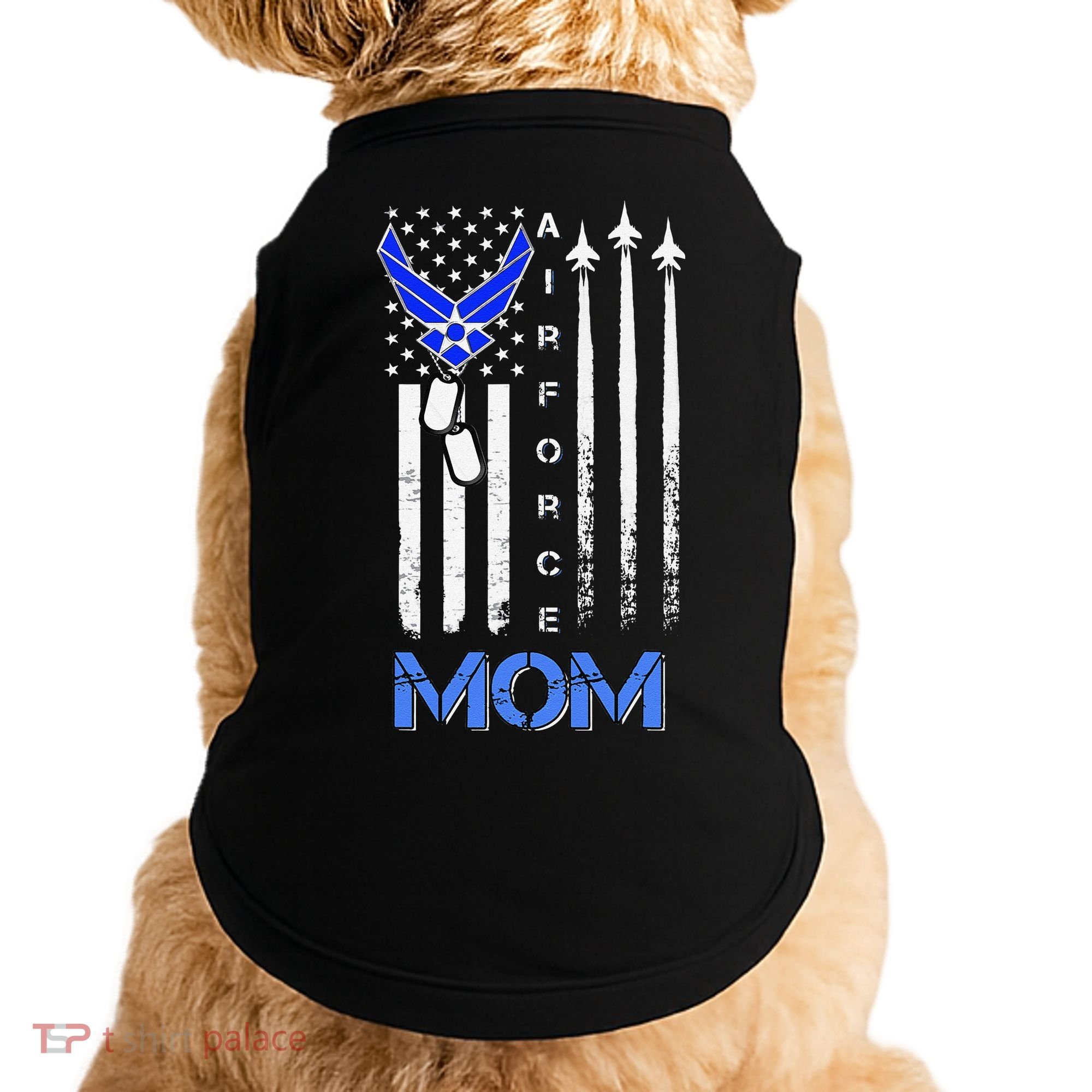 Air Force Mom, USAF Mom Tee, Women's Day Gift Veteran Doggie Tank