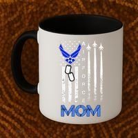 Air Force Mom, USAF Mom Tee, Women's Day Gift Veteran Coffee Mug thumb 2