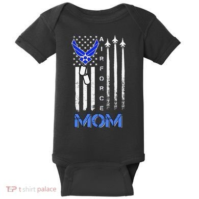 Air Force Mom, USAF Mom Tee, Women's Day Gift Veteran Baby Bodysuit