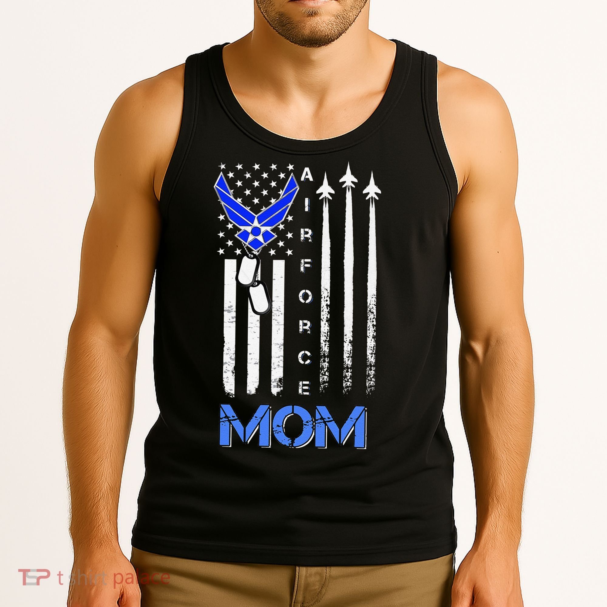 Air Force Mom, USAF Mom Tee, Women's Day Gift Veteran Tank Top