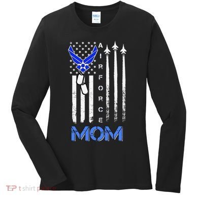 Air Force Mom, USAF Mom Tee, Women's Day Gift Veteran Women's Long Sleeve Shirt