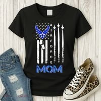 Air Force Mom, USAF Mom Tee, Women's Day Gift Veteran Women's T-Shirt thumb 3