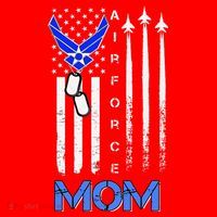 Air Force Mom, USAF Mom Tee, Women's Day Gift Veteran Santa Hat thumb 1