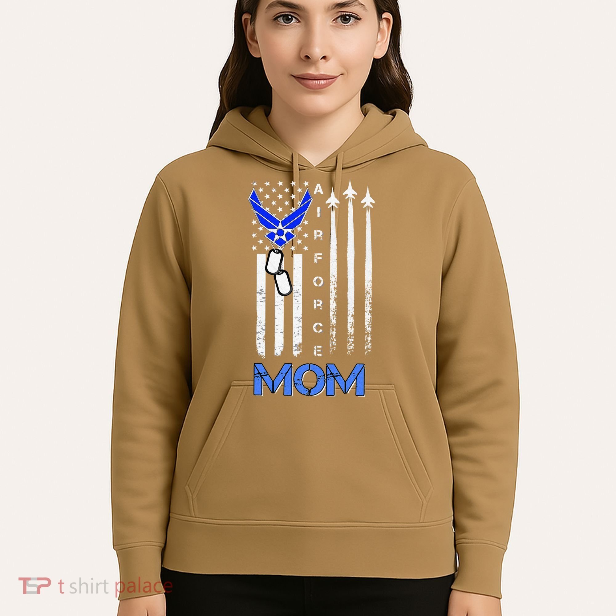 Air Force Mom, USAF Mom Tee, Women's Day Gift Veteran Hoodie