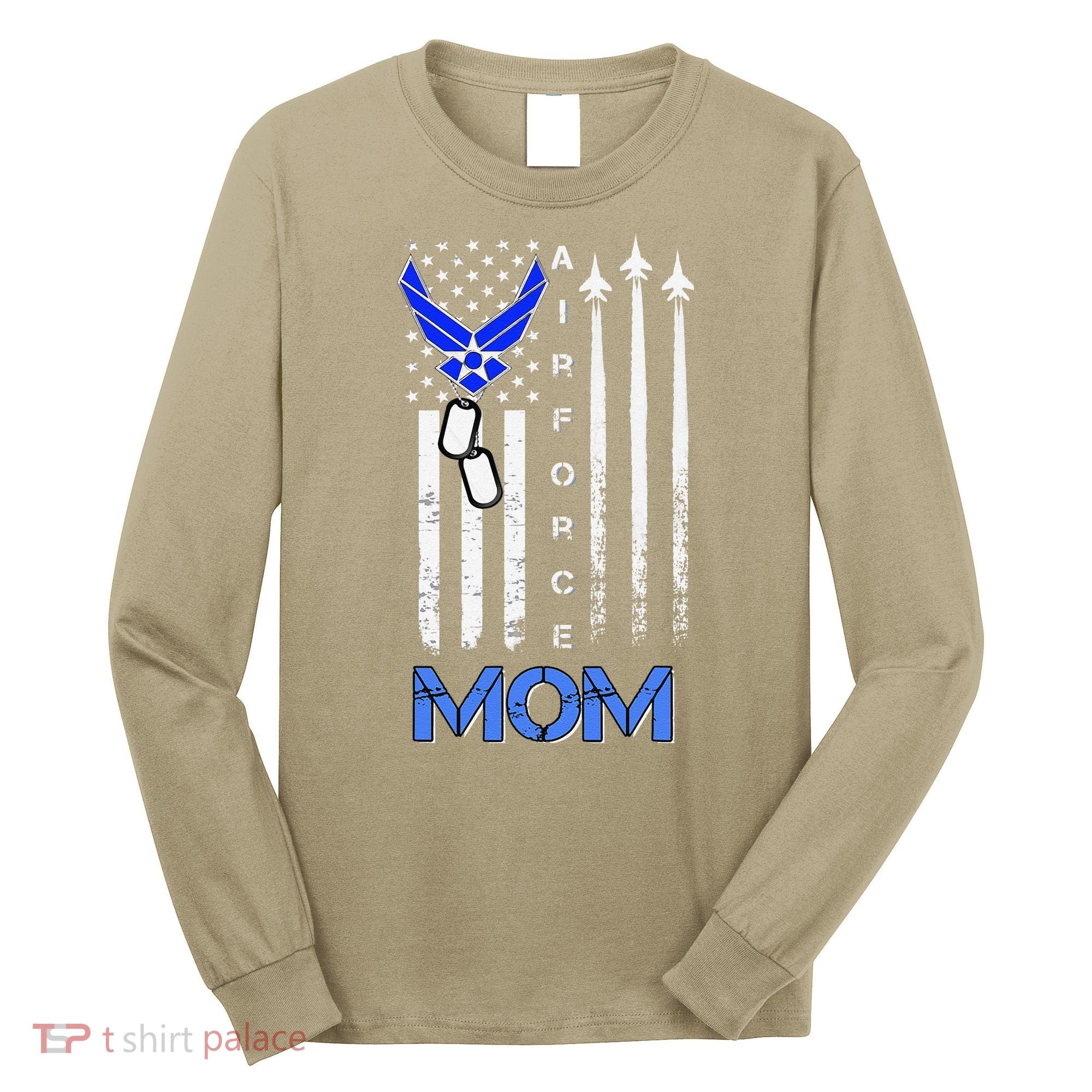 Air Force Mom, USAF Mom Tee, Women's Day Gift Veteran Long Sleeve Shirt