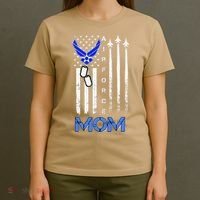 Air Force Mom, USAF Mom Tee, Women's Day Gift Veteran T-Shirt thumb 4