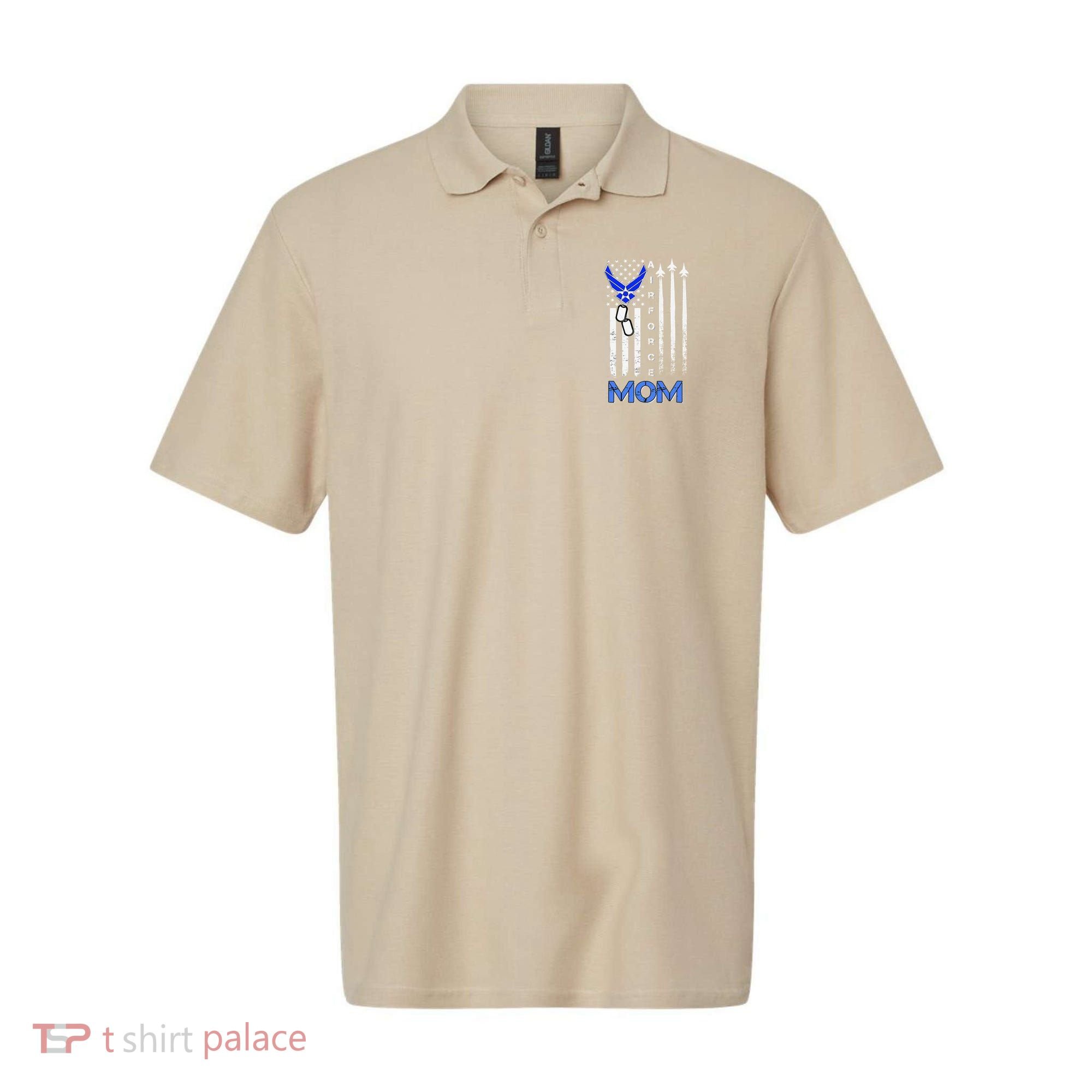 Air Force Mom, USAF Mom Tee, Women's Day Gift Veteran Polo