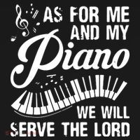 As For Me And My Piano We Will Serve The Lord Pianist Ornament thumb 1