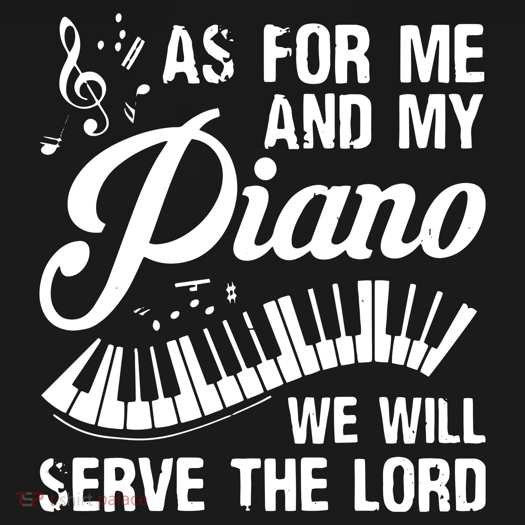 As For Me And My Piano We Will Serve The Lord Pianist Ornament